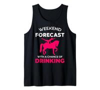 Horse Vaulting Weekend Forecast Fun and Humor Tank Top