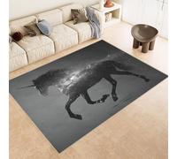 horse Washable Rugs Starry Forest Soft Fluffy Rug Large Rug Thin Carpets for Living Room Dining Room Office Kid's Playing Room (60x120cm)