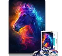 Horse Watercolor 1000 Piece Jigsaw Puzzles for Teenagers,Family Game Stress Reliever Difficult Challenge Great Gifts And Toys (50x75cm)