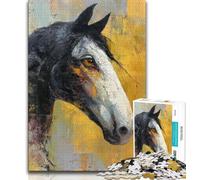 Horse Watercolor 1000 Piece Jigsaw Puzzles for Teenagers Gifts,Help The Brain Exercise Addictive Toys to Cultivate Patience Suitable for Couples (50x75cm)