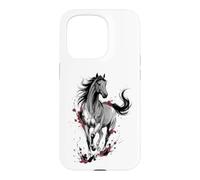Horse Watercolor Art Case for iPhone 15 Pro