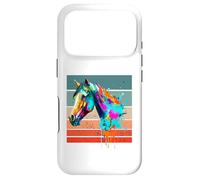 Horse watercolor colorful vibrant abstract art express drips Case for iPhone 17 Pro