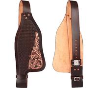 Horse Western Adult Tooled Leather Replacement Saddle Fender Pair Set with Belvins Buckles Hobble Straps ME-WSF-N016