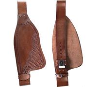 Horse Western Adult Tooled Leather Replacement Saddle Fender Pair Set with Belvins Buckles Hobble Straps ME-WSF-N008