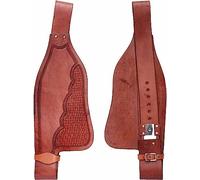 Horse Western Adult Tooled Leather Replacement Saddle Fender Pair Set with Belvins Buckles Hobble Straps ME-WSF-N007