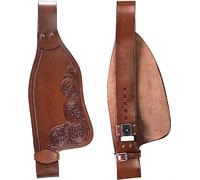 Horse Western Adult Tooled Leather Replacement Saddle Fender Pair Set with Belvins Buckles Hobble Straps ME-WSF-N021