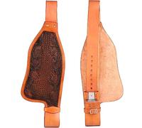 Horse Western Adult Tooled Leather Replacement Saddle Mudguard Set with Belvins Buckles Hobble Straps ME-WSF-N020
