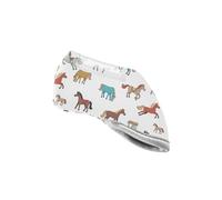 Horse White pattern Golf Iron Head Covers with Scratch Resistant Easy On Off Thick Protective Design Fit All Brands Irons