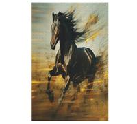 Horse Wooden Jigsaw Puzzles, 1000 Piece Puzzle Board Game, Best Gift for Adults And Kids, Family Game, 78×53cm