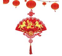 Horse Year Pendant Decor - Flocked Traditional Flat,2026 Chinese Horse Year Vietnam Pendant,for Window Living Room Wall WBedroom Entryway Housewarming Family Classmates