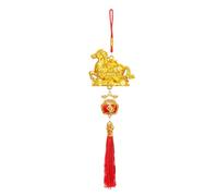 Horse Year's Pendant - Golden Horse Blessing Pendants - Chinese New Year Mascot Ornament 2026, Expressing Best Wishes for The New Year, for Hanging In Entryway, Living Room, On Doors, Window, Walls