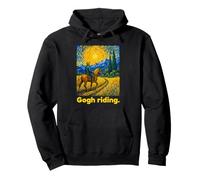Horseback Rider Swirling Sky Landscape Art Pullover Hoodie