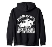Horseback Riding DRessage Horse Ballet Horse Rider Zip Hoodie