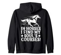 Horseback Riding I Find My Soul´s Horse Rider Zip Hoodie