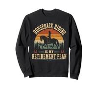 Horseback Riding Is My Retirement Plan Vintage Horse Rider Sweatshirt