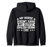 Horseback Riding My Outfit Chic Horse Rider Zip Hoodie