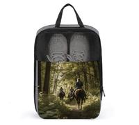 Horseback Riding on The Trails Travel Shoe Bag, Waterproof Storage Pouch with Zipper, Portable Shoe Organizer for Women And Men