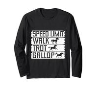 Horseback Riding Walk Trot Gallop Horse Rider Long Sleeve T-Shirt