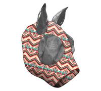 Horsefly - Breathable Fabric Veil, Elastic Mesh Shield | 85g | UV Protection Face Covering Barrier Lightweight Equestrian Headgear Full Fly Bonnet With Soft Ears For Yearlings