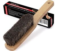 Horsehair Shoe Brush, Boot Brush, Hat Brush, Hand Broom Brush by TAKAVU, 100% Soft Genuine Horse Hair Bristles, Long Beech Wood Handle for Cleaning Shoe, Boot, Counter, Bed, Cloth, Car, Furniture