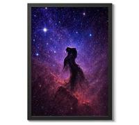 Horsehead Nebula - Orion Constellation Hubble Space Poster, Graphic Planets, Stars & Galaxies Art Prints, Sci-fi Bedroom Home Decor, A4 (Black Frame) - 32.7x24.1cm