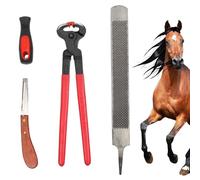 Horsehoof Grooming Tools - Pony Grooming Accessories,Ergonomic Nail Palm Set With Non-slip Handle For Livestock Shaving