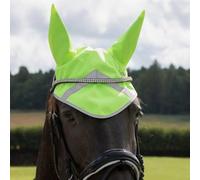Horsemasters Hi Viz Ear Bonnet - Yellow Reflective Horse Ear Cover - Bright High Visibility Bonnet with Reflective Strips for Road & Low Light Riding - Comfortable, Easy Fit Safety Gear