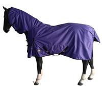 Horsemasters Lightweight 600D Combo Turnout Rug 50g - Waterproof & Breathable Full Neck Horse Rug with Cross Surcingles & Tail Flap