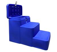 Horsemen's Pride 3-Step Mounting Step with Storage, Blue