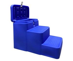 Horsemen's Pride 3-Step Mounting Step with Storage, Blue