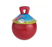 Horsemen's Pride Jolly Ball Tug-N-Toss Dog Toy - Red - 15cm