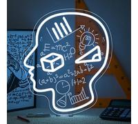 Horseneon Brain Disciplines Math Neon Sign Bright LED Wall Decoration for Classroom or Lab USB Led Light Power Adjustable Brightness Math Science Neon Signs for Students&Classroom
