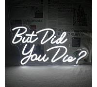 Horseneon But Did You Die Neon Led Sign, White Neon Signs for Wall Decor, Letter Neon Lights with USB Powered for Room Decor, Bedroom, Office, Gym, Livingroom