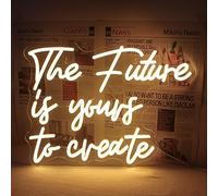 Horseneon The Future is Yours to Create Neon Led Sign, Letters Neon Signs for Wall Decor, Warm White Neon Light Sign with USB Powered for Bedroom, Windows, Living Room, Office, Children's Room