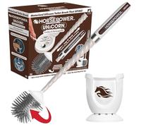Horsepower Unicorn, AS-SEEN-ON-TV, Motorized Toilet Brush, Powerful Spinning Action, 360 Degree Cleaning Power, Flexible Silicone Bristles, Eliminate Stains & Residue, No Scrubbing, Rechargeable