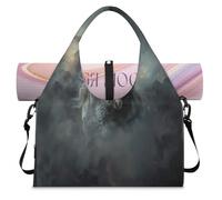 Horses Animal Sports Duffle Bag with Shoe Compartment Weekend Overnight Bags Tote Cabin Luggage Bag for Gym Yoga Travel