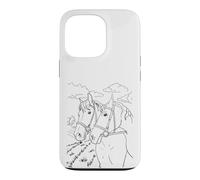 Horses animals picture coloring, painting, drawing Case for iPhone 13 Pro