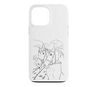 Horses animals picture coloring, painting, drawing Case for iPhone 13 Pro Max