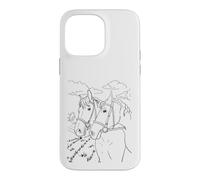 Horses animals picture coloring, painting, drawing Case for iPhone 14 Pro Max