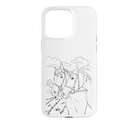 Horses animals picture coloring, painting, drawing Case for iPhone 15 Pro Max