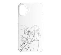 Horses animals picture coloring, painting, drawing Case for iPhone 16 Plus