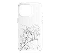 Horses animals picture coloring, painting, drawing Case for iPhone 16 Pro