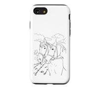 Horses animals picture coloring, painting, drawing Case for iPhone SE (2020) / 7/8
