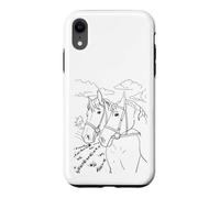 Horses animals picture coloring, painting, drawing Case for iPhone XR