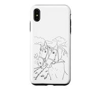 Horses animals picture coloring, painting, drawing Case for iPhone XS Max