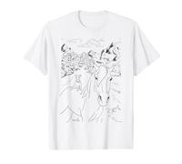 Horses Animals Picture Colour, Paint, Draw and Colour Value Graphic T-Shirt