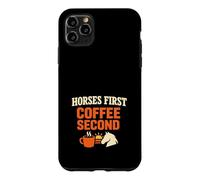 Horses Before Coffee Barn Morning Humor Equestrian Routine Case for iPhone 11 Pro Max