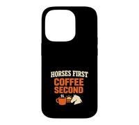 Horses Before Coffee Barn Morning Humor Equestrian Routine Case for iPhone 14 Pro