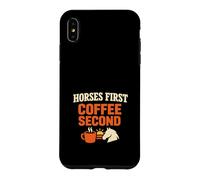 Horses Before Coffee Barn Morning Humor Equestrian Routine Case for iPhone XS Max
