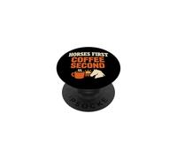 Horses Before Coffee Barn Morning Humor Equestrian Routine PopSockets Adhesive PopGrip